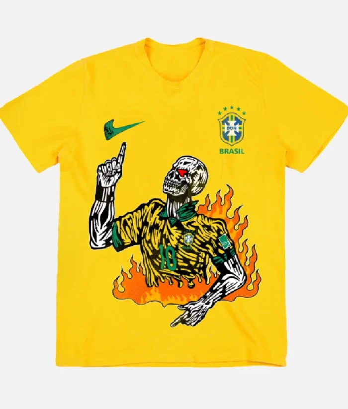 Neymar Jr Vintage T Shirt Gelb (1)