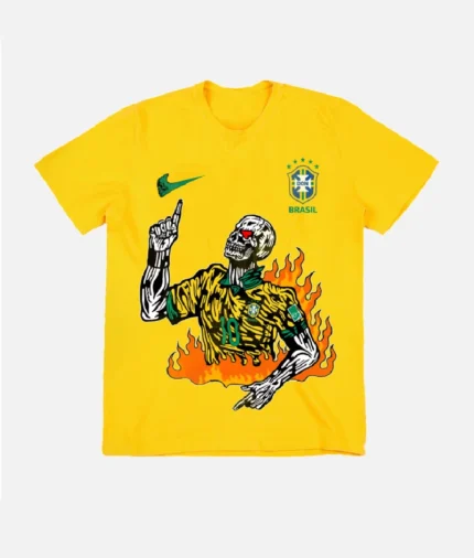 Neymar Jr Vintage T Shirt Gelb (2)