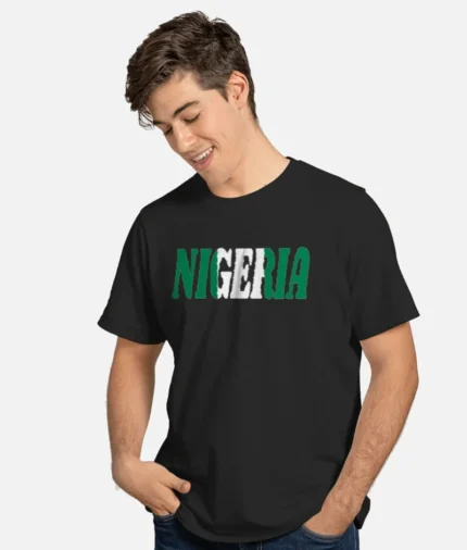 Nigeria Classic Vintage T Shirt Schwarz (1)