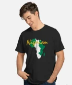 Nigeria Landkarte T Shirt Schwarz (1)