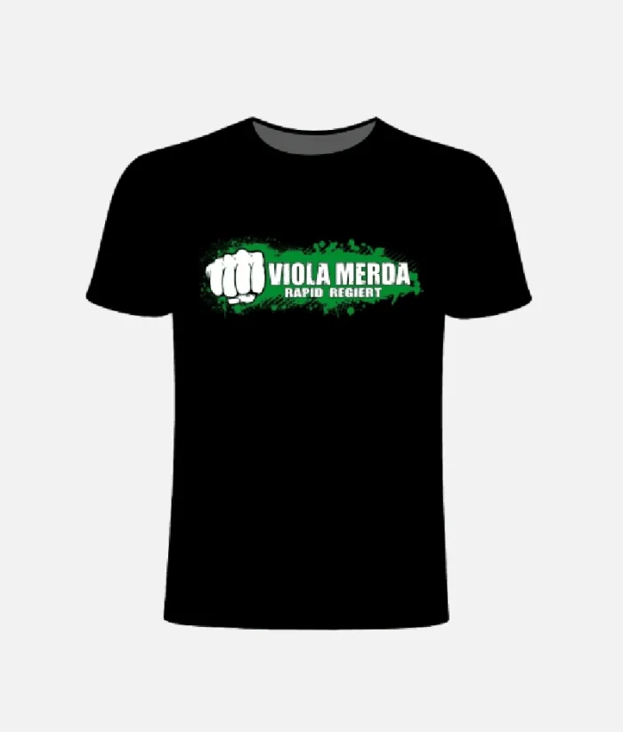 Nürnberg Viola Merda Rapid Regiert T Shirt Schwarz (2)
