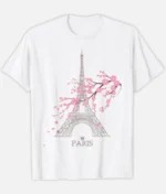 Paris Eiffelturm Symbol der Liebe T Shirt Weiß (1)
