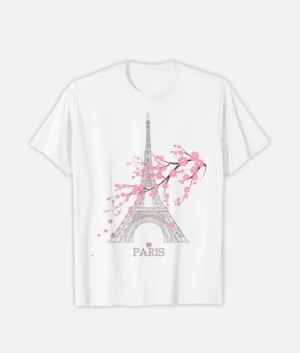 Paris Eiffelturm Symbol der Liebe T Shirt Weiß (2)
