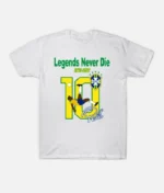 Pele Legends Never Die T Shirt Weiß (2)