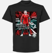 Ronaldo Comic T Shirt Schwarz (1)