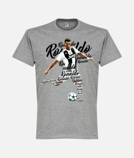 Ronaldo Skript T Shirt Grau (2)