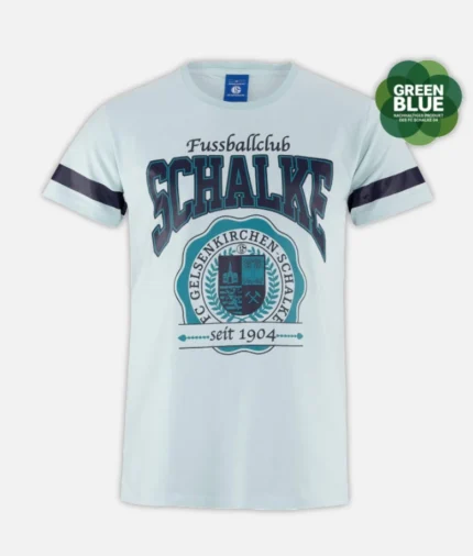 Schalke College T Shirt Mint Blau (2)