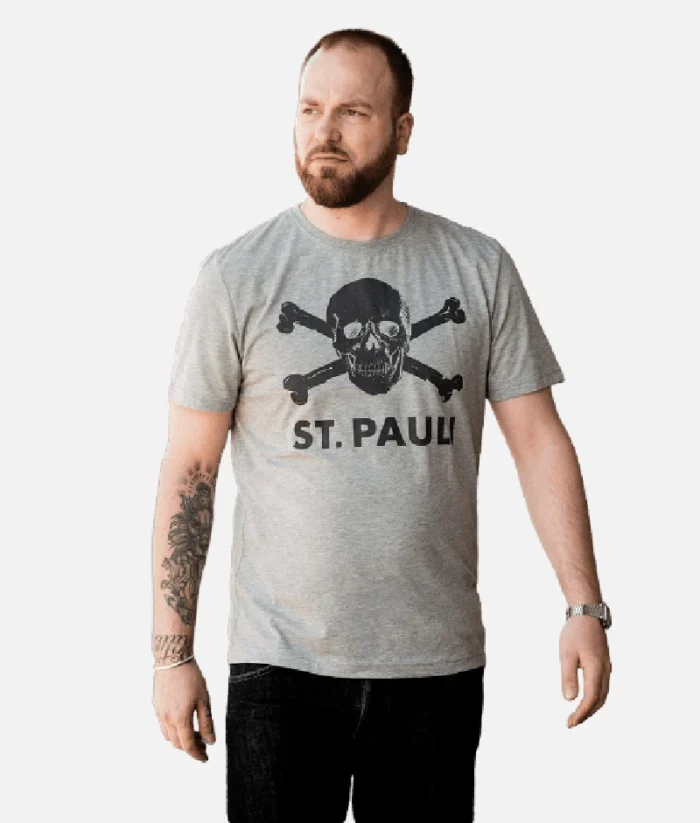 St. Pauli Totenkopf T Shirt Grau (2)