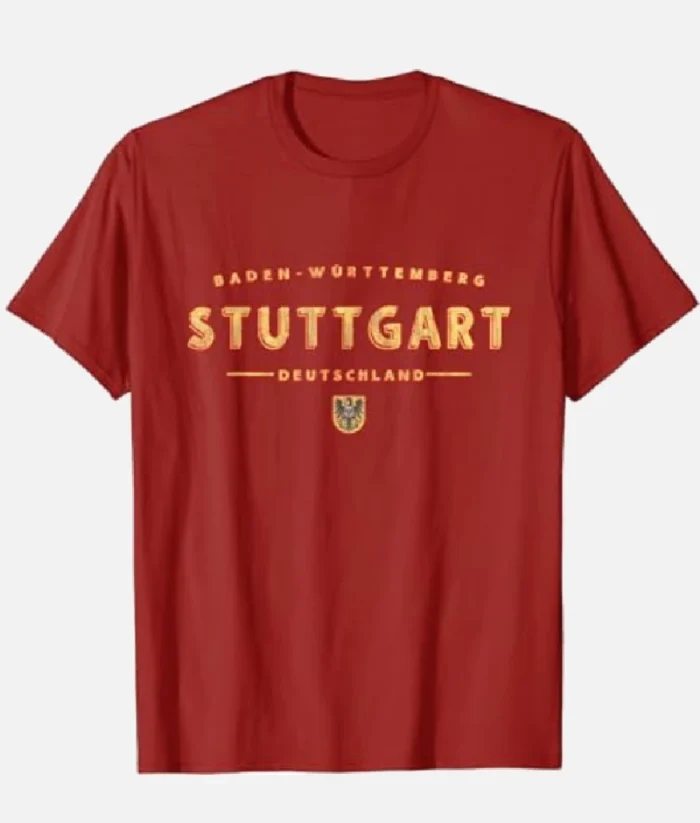 Stuttgart Baden Württemberg T Shirt Rot (1)