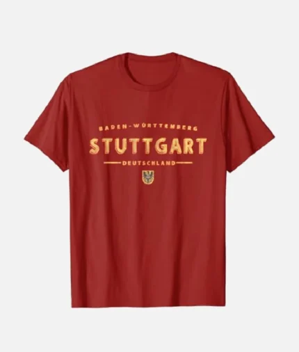Stuttgart Baden Württemberg T Shirt Rot (2)