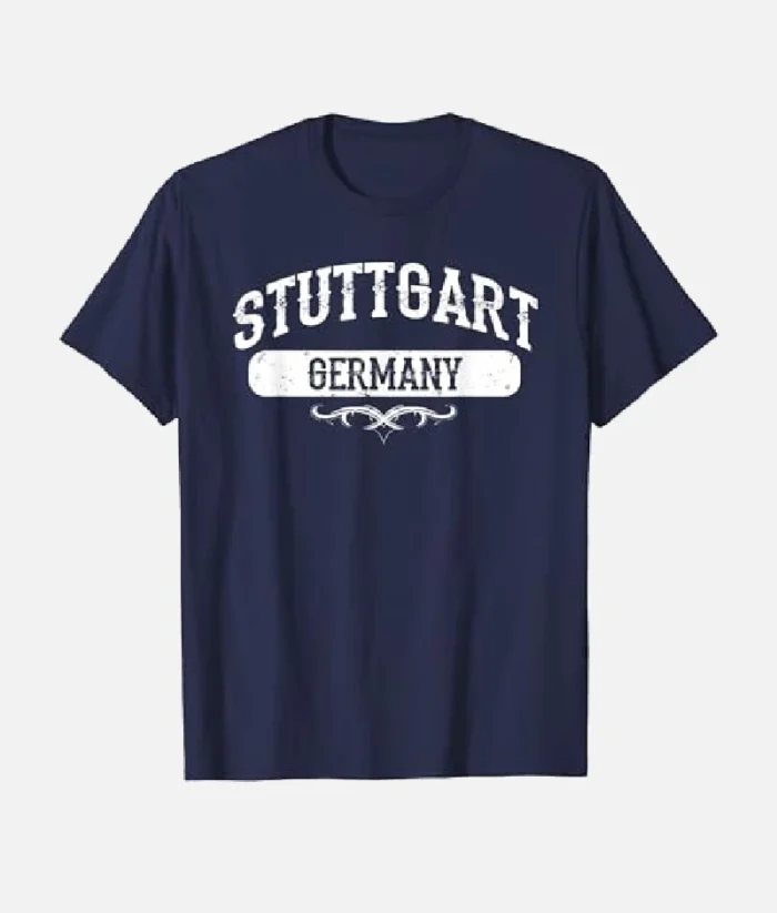 Stuttgart Germany T Shirt Marine Blau (2)